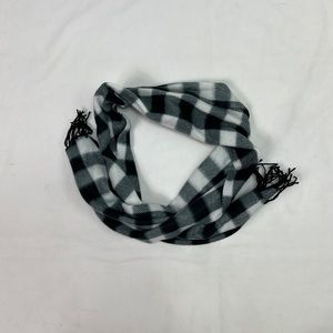 #1017 Superstar Accessories Black and White Plaid Scarf